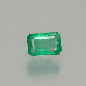 Esmeralda verde natural de 0,57 ct, corte esmeralda, SI-I1