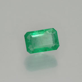 Esmeralda verde natural de 0,57 ct, corte esmeralda, SI-I1