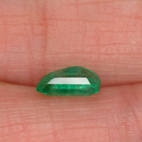 Esmeralda verde natural de 0,54 ct, corte esmeralda, SI-I1