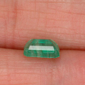 Esmeralda verde natural de 0,53 ct, corte esmeralda, SI-I1
