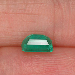Esmeralda verde natural de 0,60 ct, corte esmeralda, SI-I1