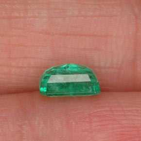 Esmeralda verde natural de 0,72 ct, corte esmeralda, SI-I1