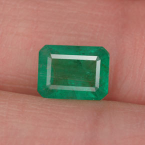 Esmeralda verde natural de 1,13 ct, corte esmeralda, VS-SI