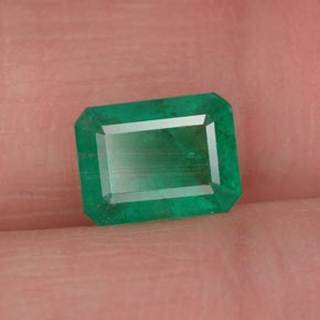 Esmeralda verde natural de 1,13 ct, corte esmeralda, VS-SI