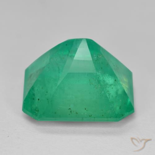 Esmeralda Verde jade natural de 10.88 ct, Corte Octágono / Esmeralda, SI-I1