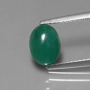 Esmeralda verde natural de 1,70 ct, corte óvalo, translúcido