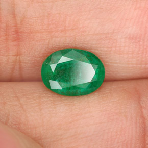 Esmeralda verde natural de 1,09 ct, corte óvalo, I1