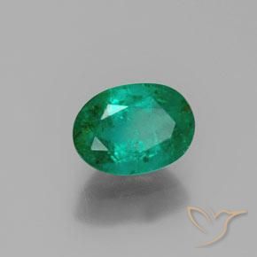 Esmeralda Verde eléctrico natural de 1.62 ct, Ovalada, SI-I1