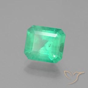 Esmeralda Verde claro natural de 2.74 ct, Corte Octágono / Esmeralda, SI
