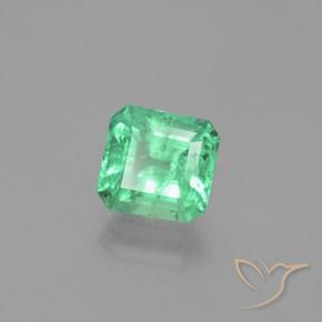 Esmeralda Verde frío natural de 1.72 ct, Corte Octágono / Esmeralda, VS-SI