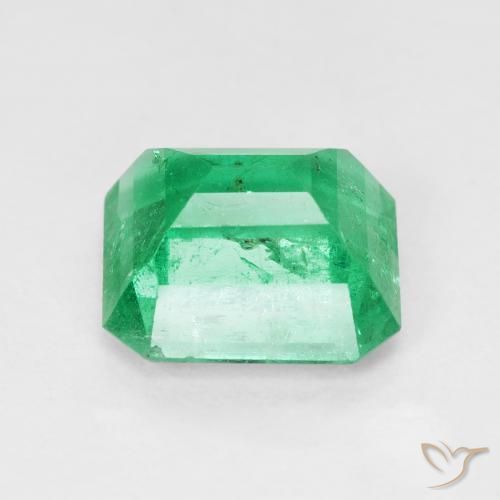 Esmeralda Verde medio natural de 2.96 ct, Corte Octágono / Esmeralda, VS-SI