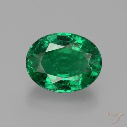 2.47ct Natural Verde oscuro Esmeralda, Ovalada, SI