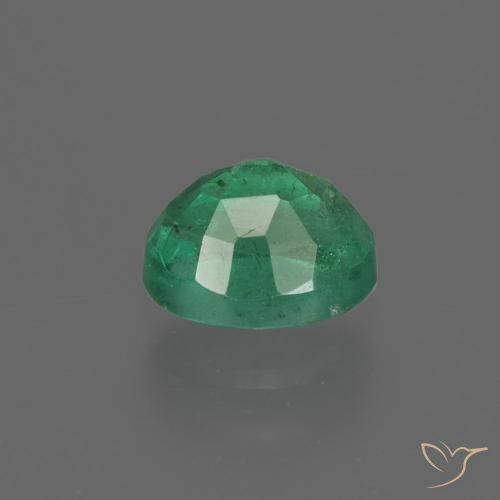 Esmeralda Verde cálido natural de 0.96 ct, Ovalada, SI