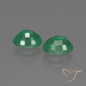 Gemas de Esmeralda Verde medio natural de 1.79 ct, Corte Óvalo, SI