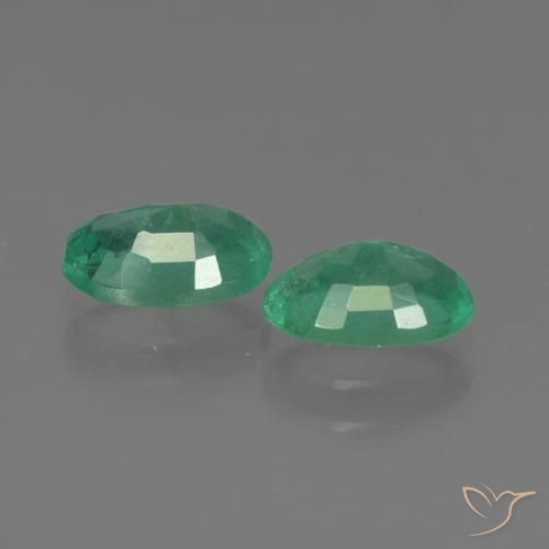 Gemas de esmeralda verde natural de 1,37 ct, corte óvalo, SI