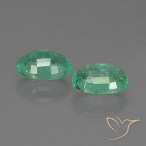 Gemas de Esmeralda Verde medio natural de 1.51 ct, Ovalada, SI
