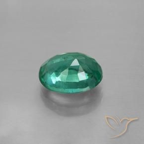 Esmeralda Verde frío natural de 1.39 ct, Ovalada, SI