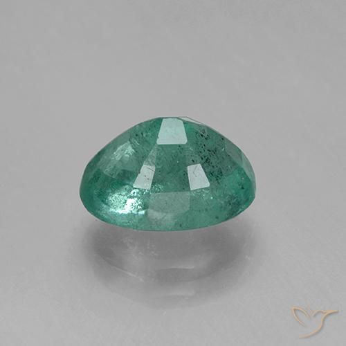 Esmeralda Verde frío natural de 1.41 ct, Ovalada, SI