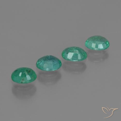 Gemas de Esmeralda Verde azulado natural de 1.07 ct, Ovalada, SI