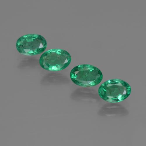 Gemas de Esmeralda Verde frío natural de 1.70 ct, Corte Óvalo, SI