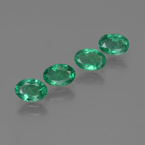 Gemas de Esmeralda Verde frío natural de 1.70 ct, Corte Óvalo, SI