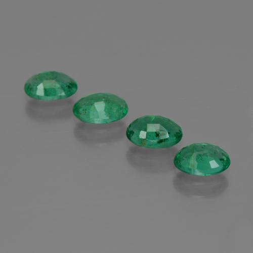 Gemas de Esmeralda Verde frío natural de 1.70 ct, Corte Óvalo, SI