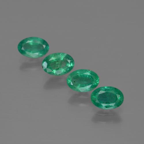 Gemas de esmeralda verde natural de 1,73 ct, corte óvalo, SI