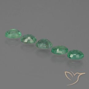 Gemas de Esmeralda Verde medio natural de 1.60 ct, Ovalada, SI