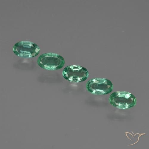 Gemas de esmeralda verde natural de 1,15 ct, corte óvalo, SI