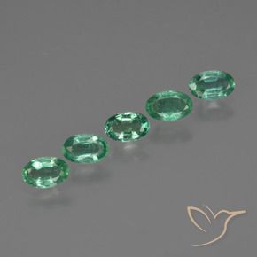Gemas de esmeralda verde natural de 1,15 ct, corte óvalo, SI