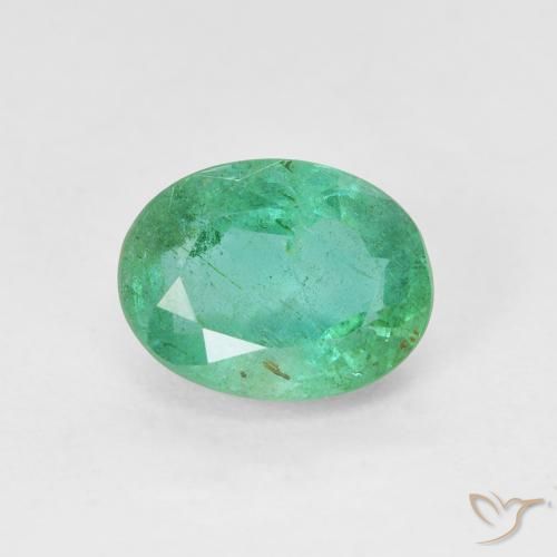 Esmeralda Verde azul natural de 1.96 ct, Ovalada, SI
