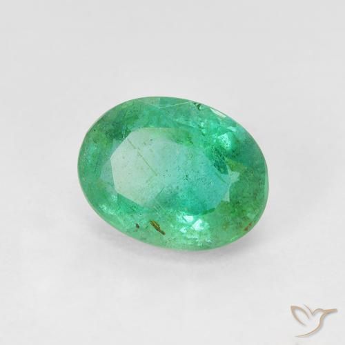 Esmeralda Verde azul natural de 1.96 ct, Ovalada, SI