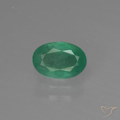 Esmeralda verde natural de 0,85 ct, corte óvalo, SI