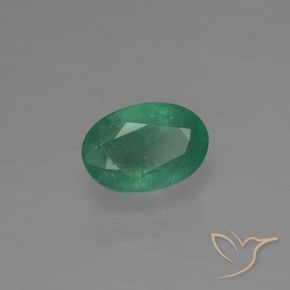 Esmeralda verde natural de 0,85 ct, corte óvalo, SI