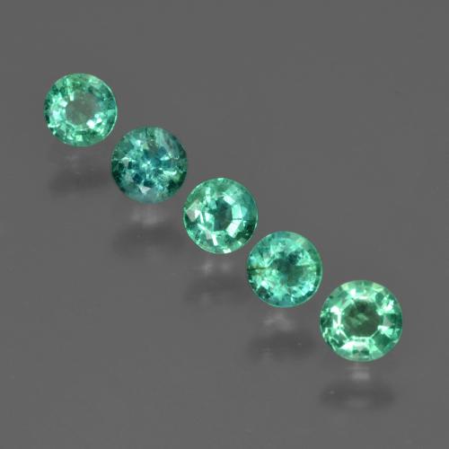 Gemas de esmeralda verde natural de 1,02 ct, corte redondo, SI
