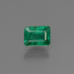 Esmeralda Verde natural de 0.59 ct, corte esmeralda, SI