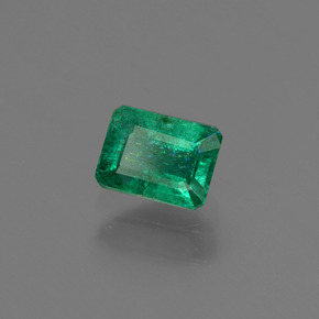 Esmeralda Verde natural de 0.59 ct, corte esmeralda, SI