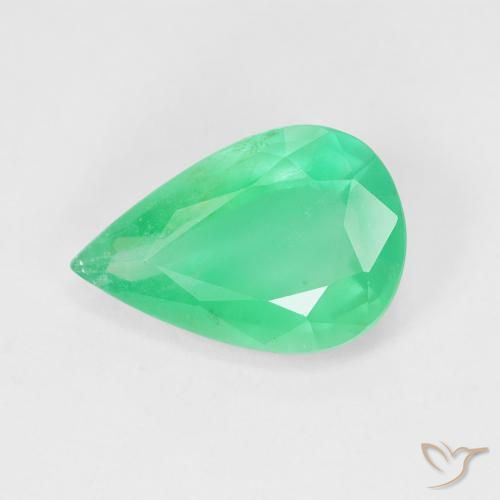 3.54ct Natural Verde claro Esmeralda, En forma de pera, SI
