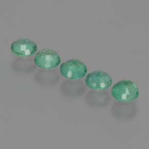 Gemas de esmeralda verde natural de  ct, corte redondo, VS-SI