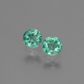 Gemas de esmeralda verde natural de 0,52 ct, corte redondo, SI-I1