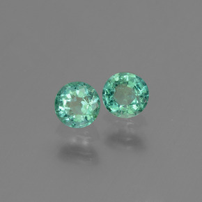 Gemas de esmeralda verde natural de 0,52 ct, corte redondo, SI-I1