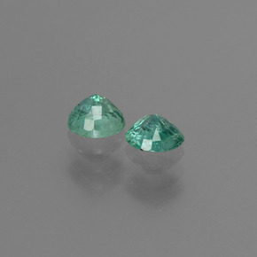 Gemas de esmeralda verde natural de 0,52 ct, corte redondo, SI-I1