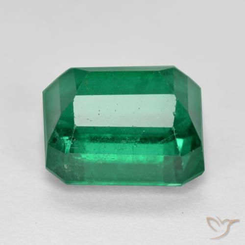 Esmeralda Verde oscuro natural de 2.90 ct, Corte Octágono / Esmeralda, SI