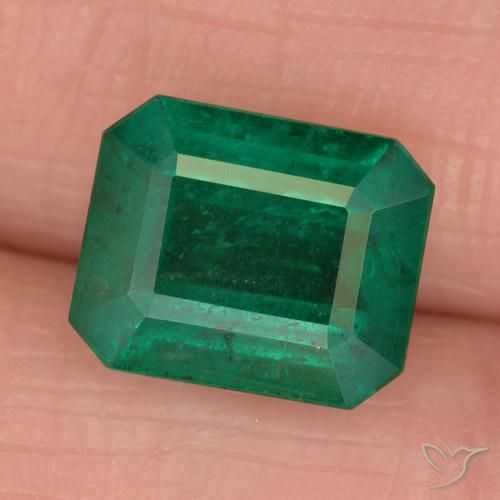 2.96ct Natural Verde bosque Esmeralda, corte esmeralda, SI