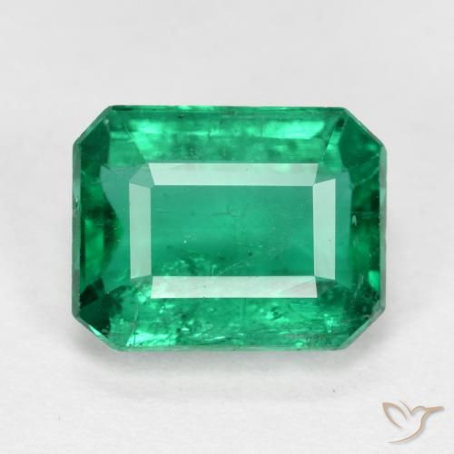 2.28ct Natural Verde eléctrico Esmeralda, corte esmeralda, SI