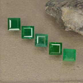 Gemas de Esmeralda Verde natural de 0.70 ct, Cuadrado, SI
