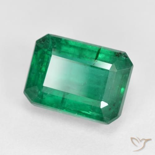 Esmeralda Verde medio natural de 3.82 ct, Corte Octágono / Esmeralda, VS-SI