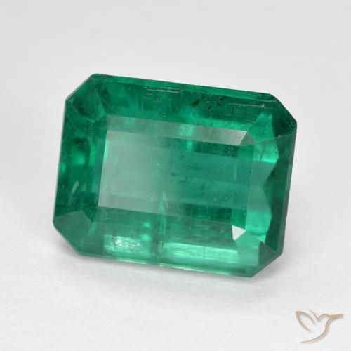 Esmeralda Verde medio natural de 4.85 ct, Corte Octágono / Esmeralda, VS-SI