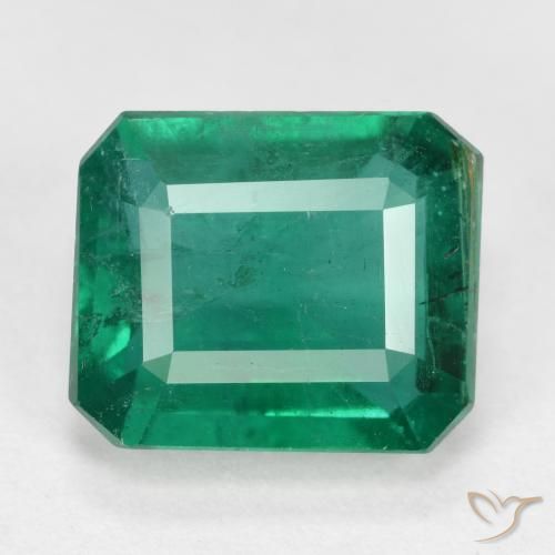 3.91ct Natural Verde frío Esmeralda, corte esmeralda, VS-SI