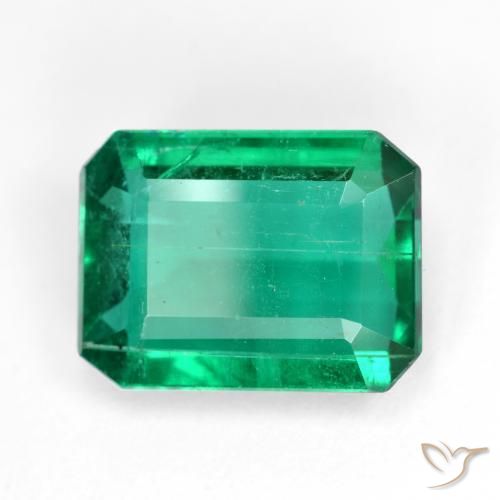 Esmeralda Verde eléctrico natural de 5.54 ct, Corte Octágono / Esmeralda, VS-SI